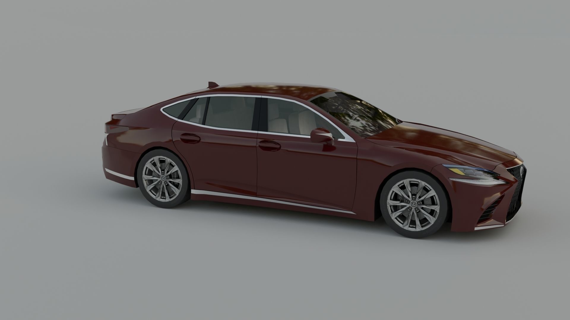 Lexus LS Low-poly 3D model_17