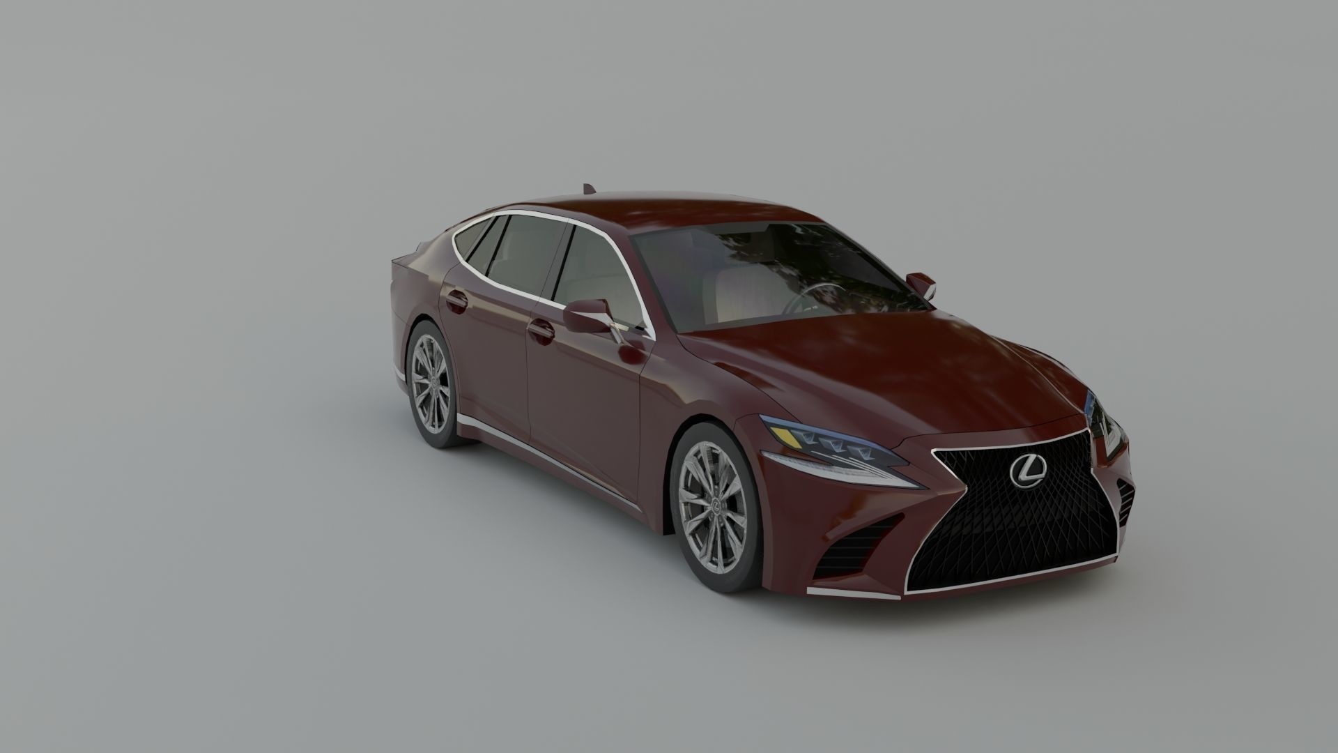 Lexus LS Low-poly 3D model_20
