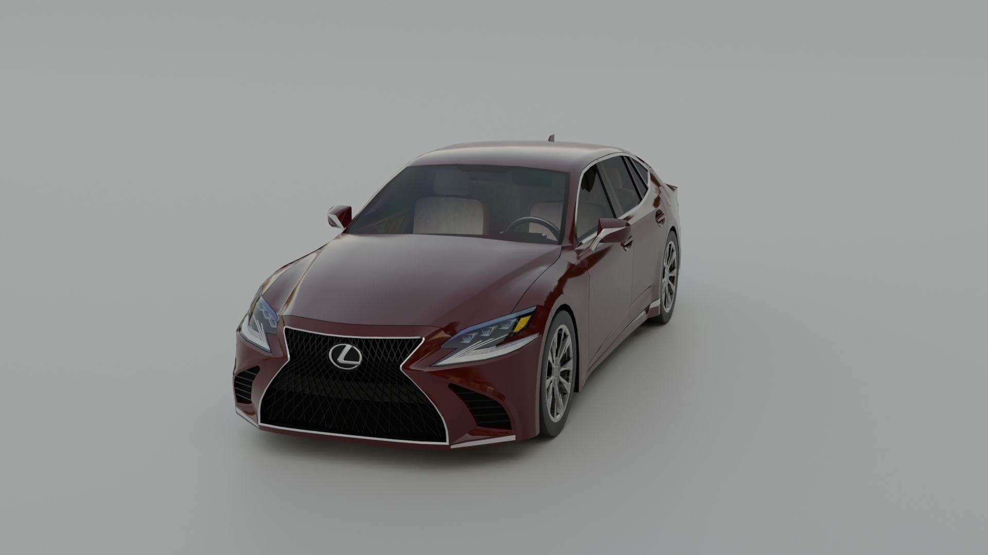 Lexus LS Low-poly 3D model_24