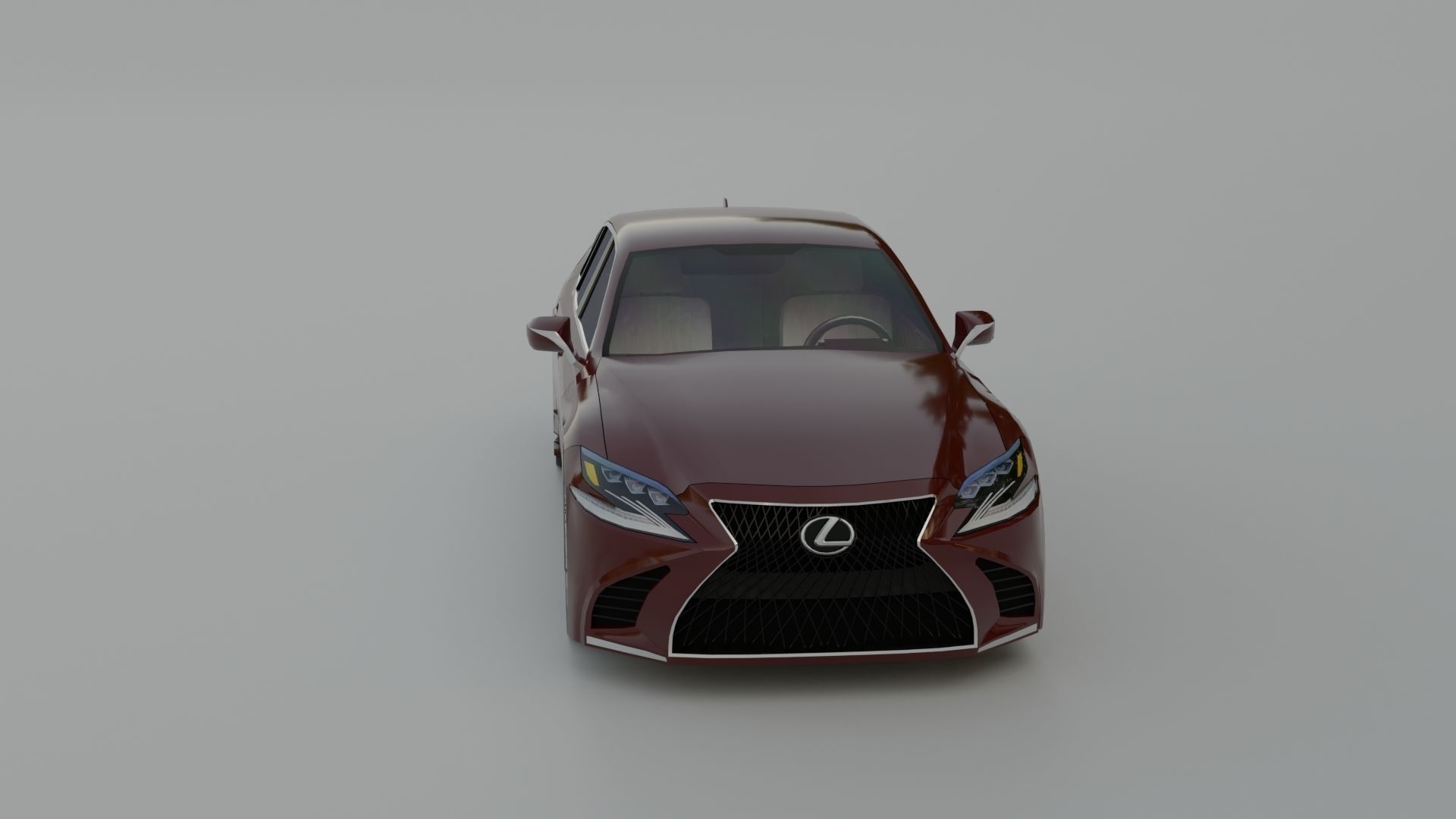 Lexus LS Low-poly 3D model_22