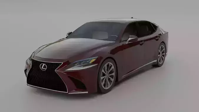 Lexus LS Low-poly 3D model