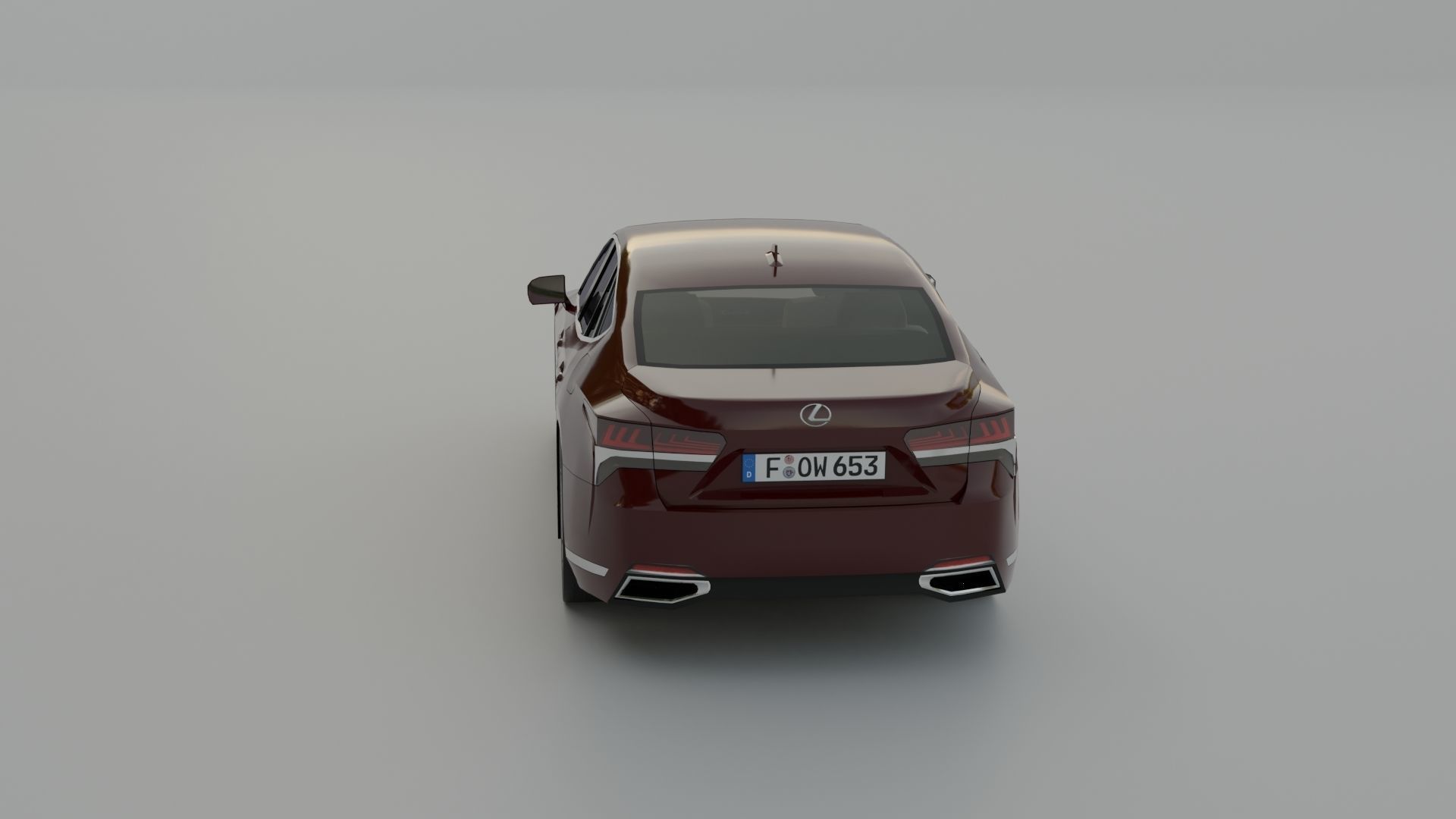 Lexus LS Low-poly 3D model_7