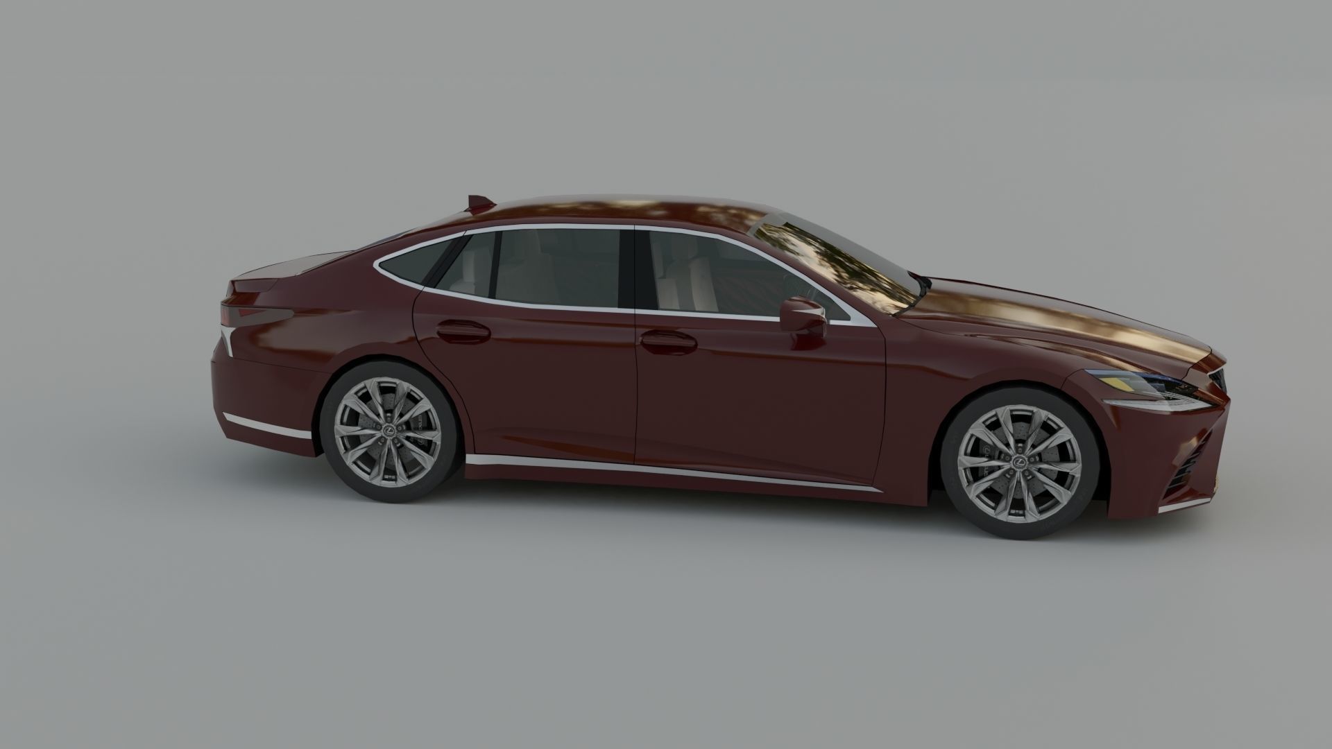 Lexus LS Low-poly 3D model_16