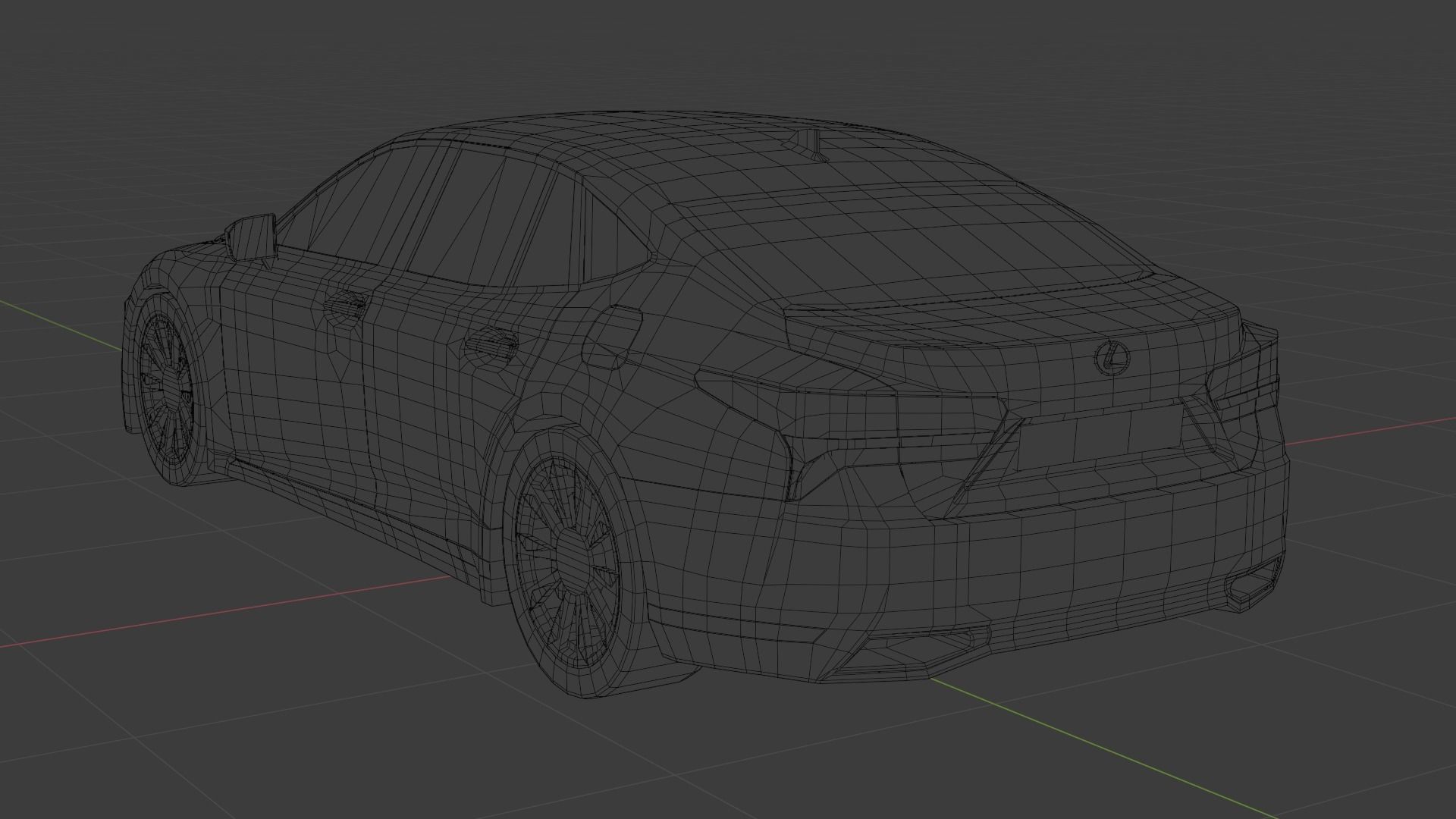 Lexus LS Low-poly 3D model_33