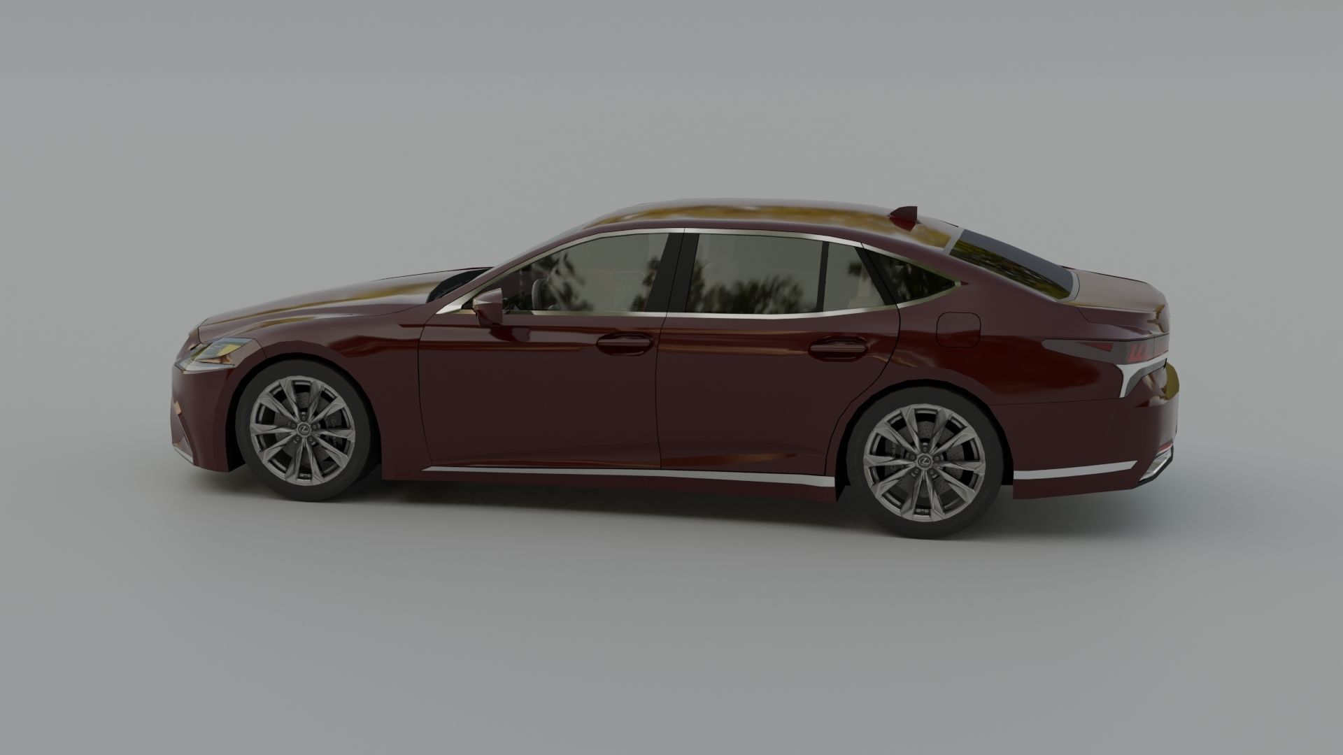 Lexus LS Low-poly 3D model_1