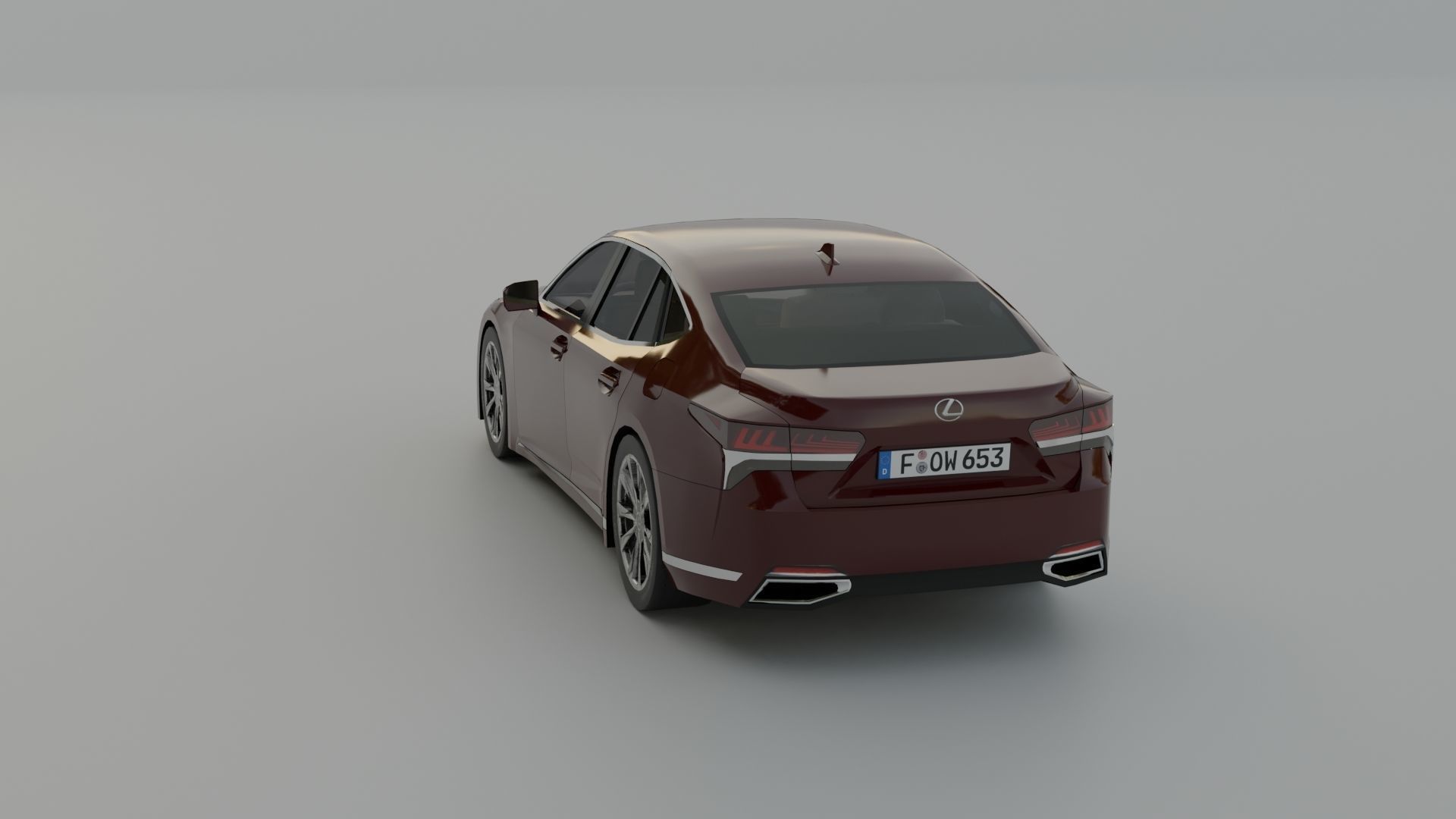 Lexus LS Low-poly 3D model_6
