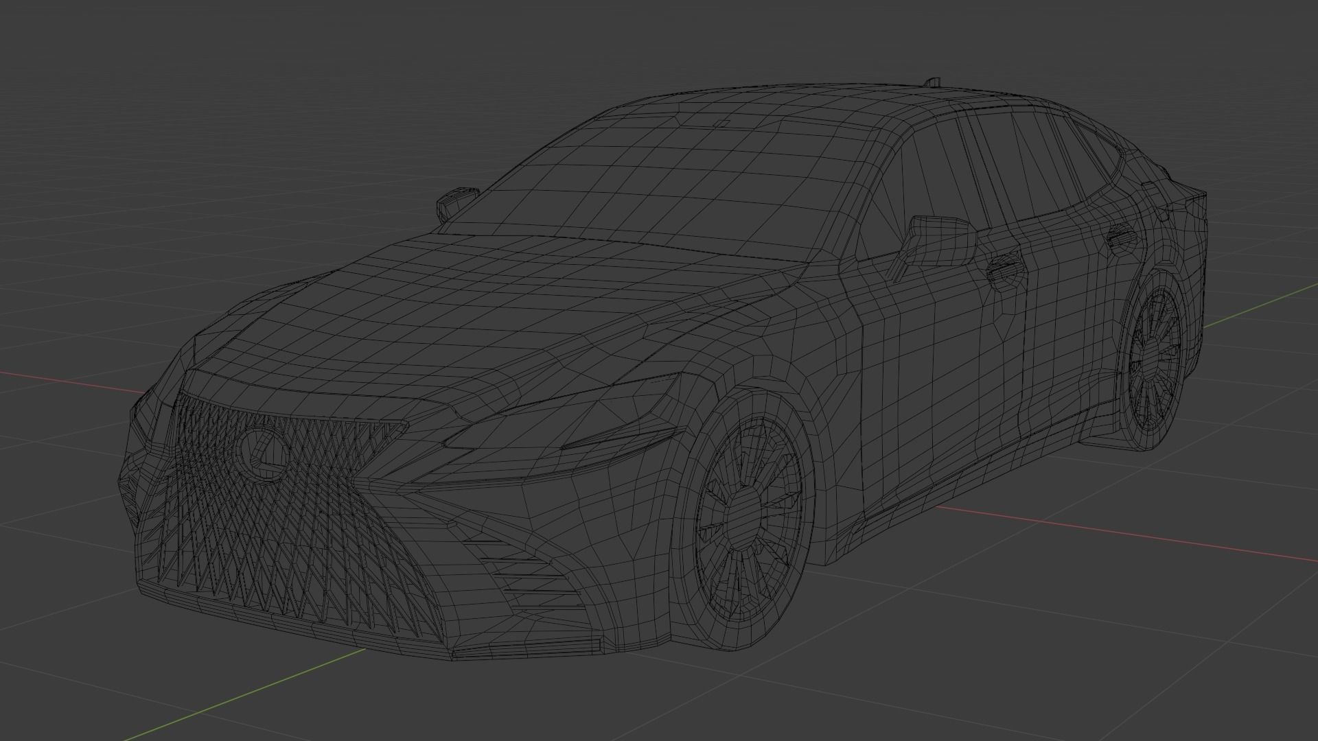 Lexus LS Low-poly 3D model_31