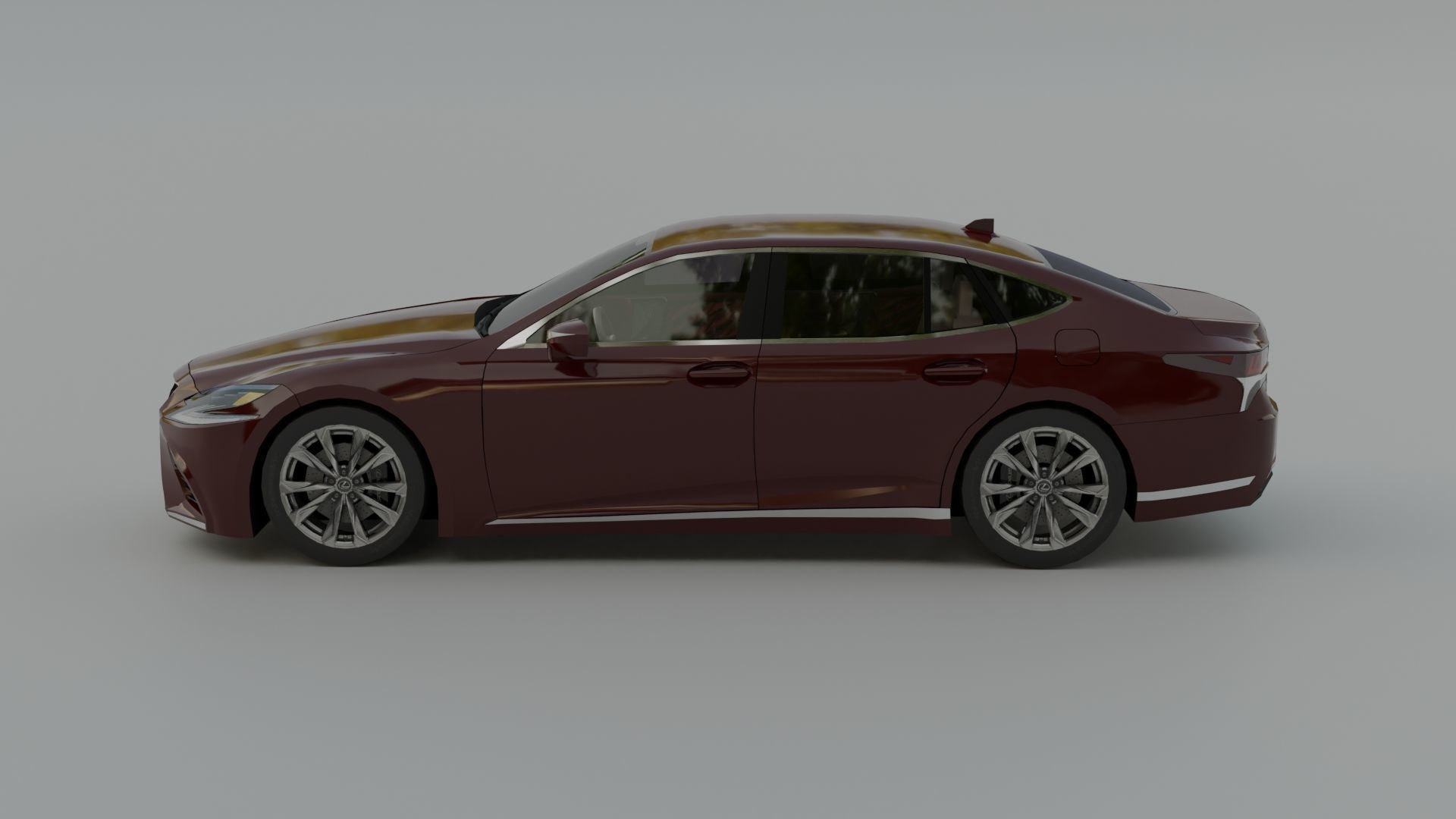 Lexus LS Low-poly 3D model_30