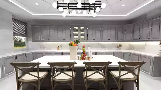 COUNTRY MODERN KITCHEN DESIGN SKETCHUP 2020