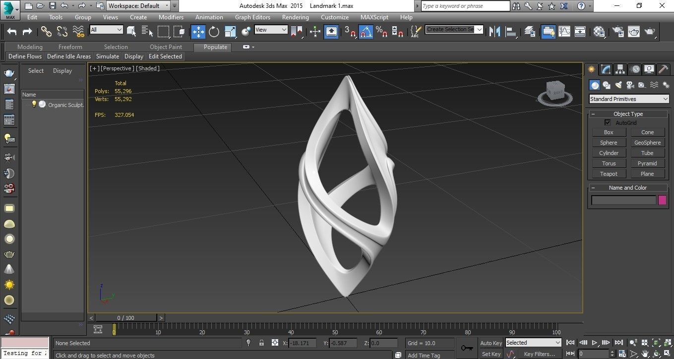 Abstract Landmark Sculpture 1 3D model_15
