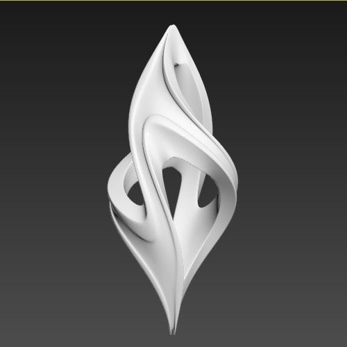 Abstract Landmark Sculpture 1 3D model_9