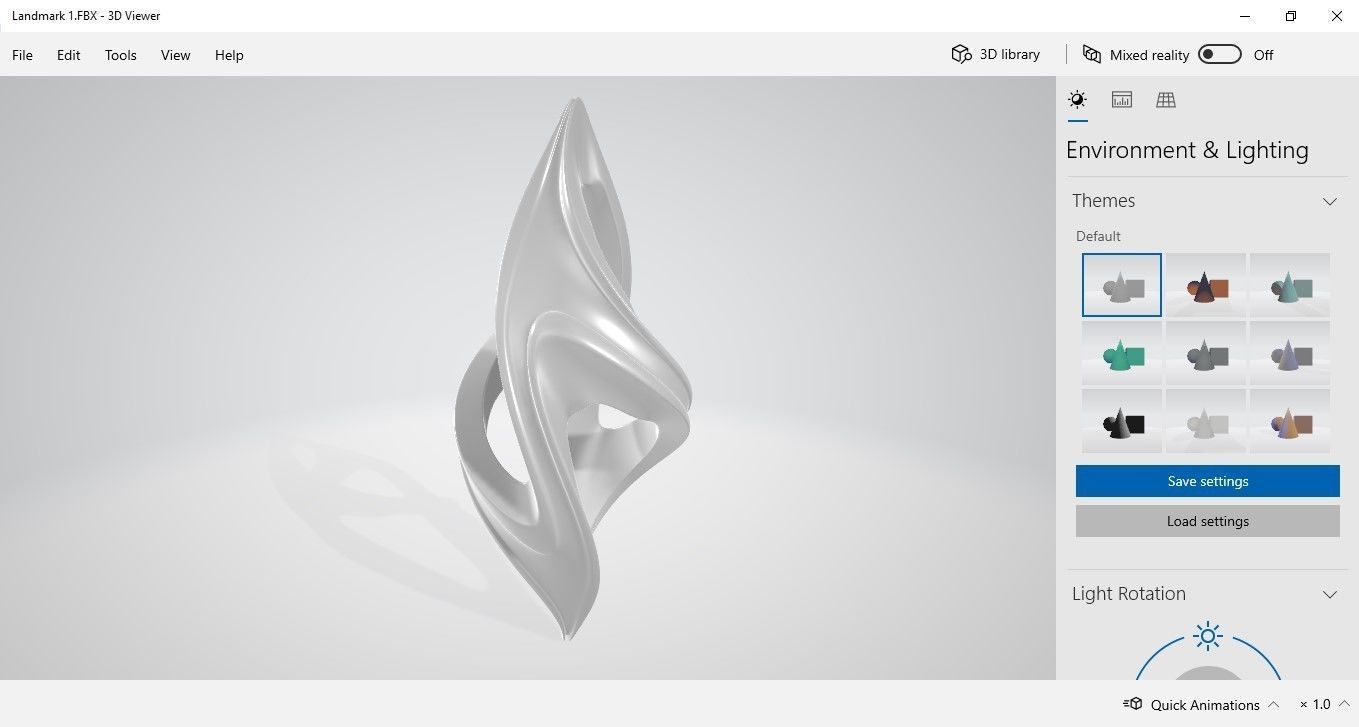 Abstract Landmark Sculpture 1 3D model_16