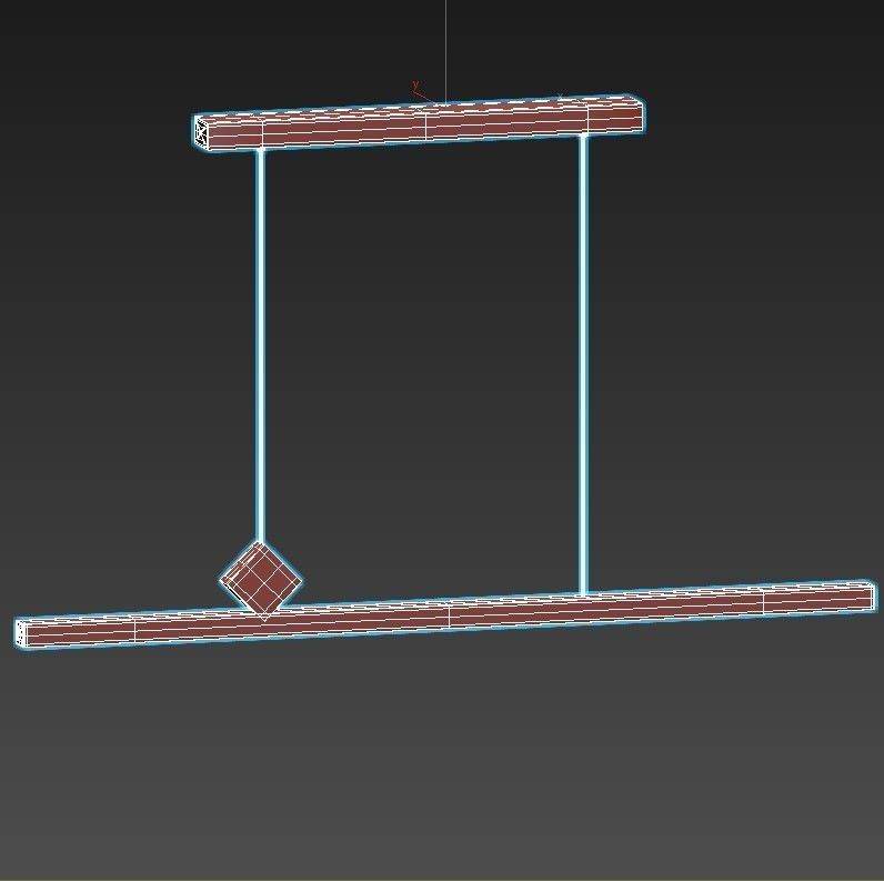 norma led linear pendant light 3D model_2