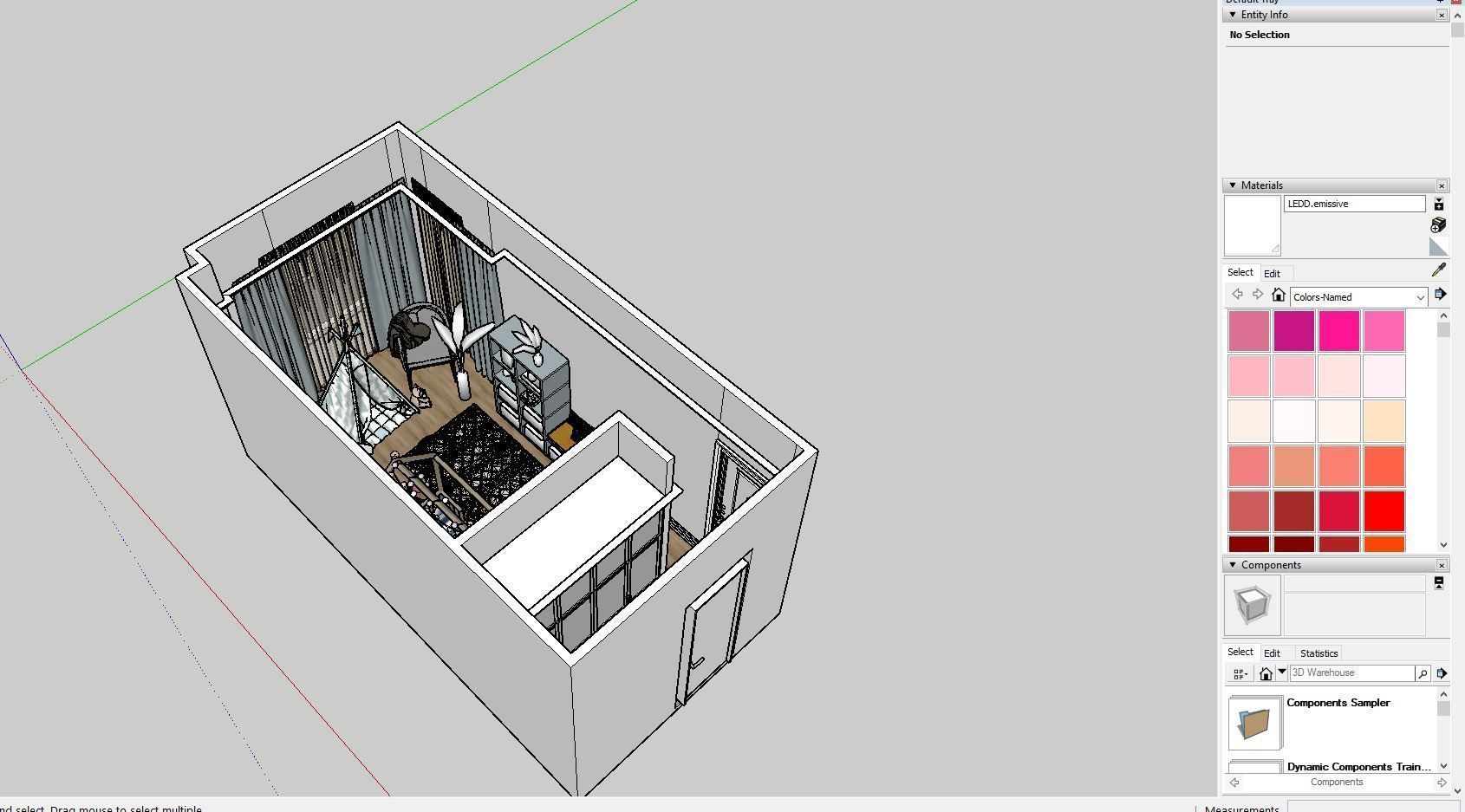 MODERN CHILD ROOM DESIGN FOR BOY SKETCHUP 2020 3D model_3