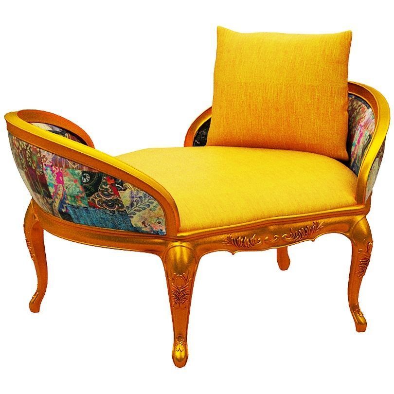 Classical sofa single seater Low-poly 3D model_1