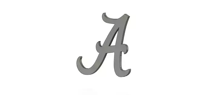 script a alabama crimson tide logo Free 3D model