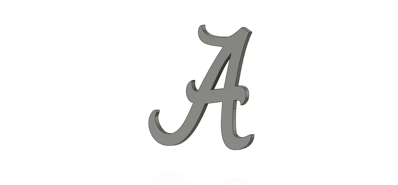 script a alabama crimson tide logo Free 3D model_0