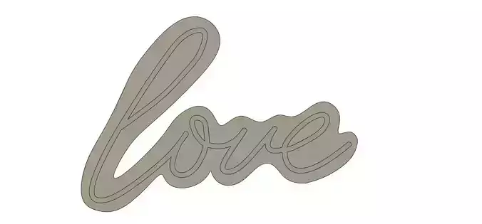 cnc outline for love led light