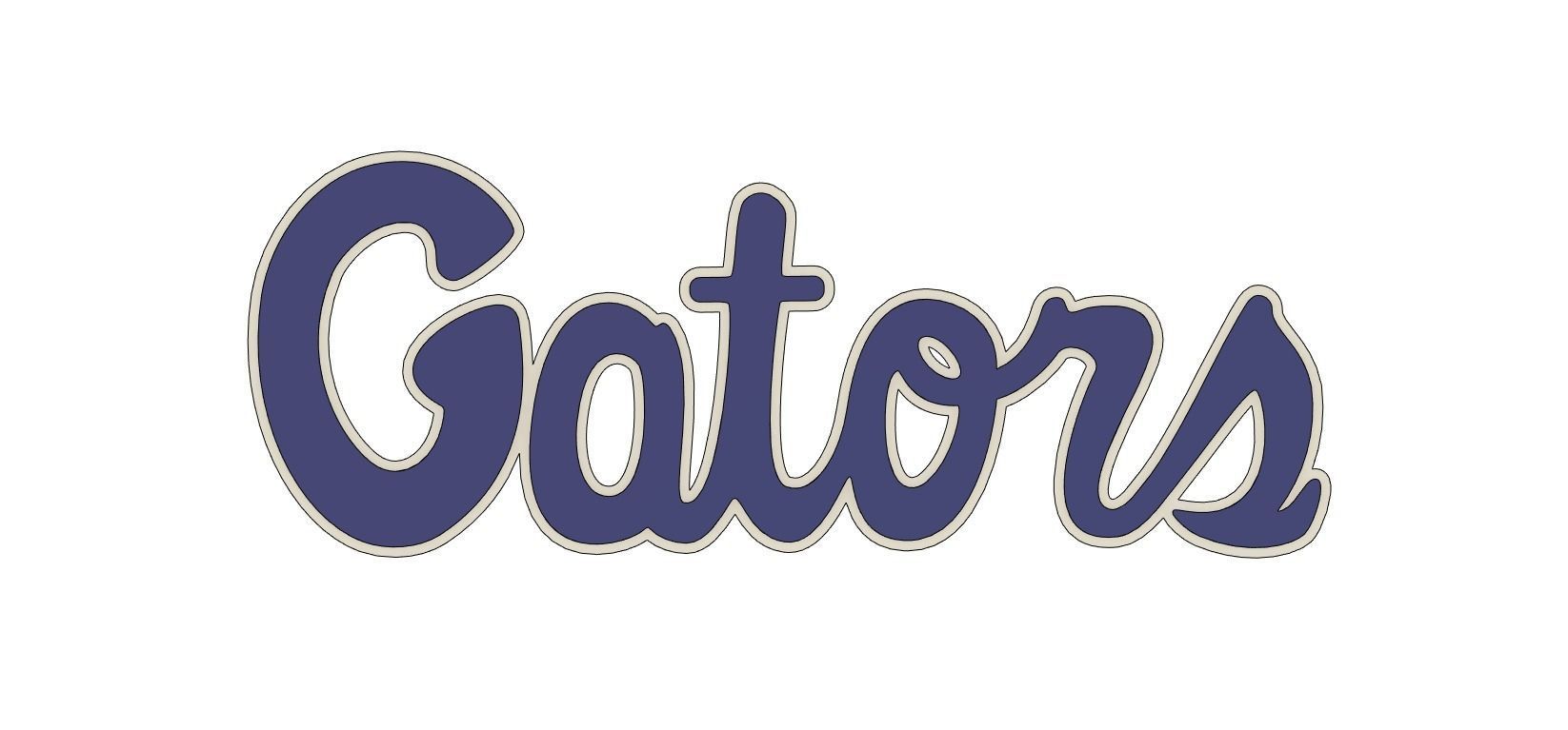 gators wall logo Free 3D model_1