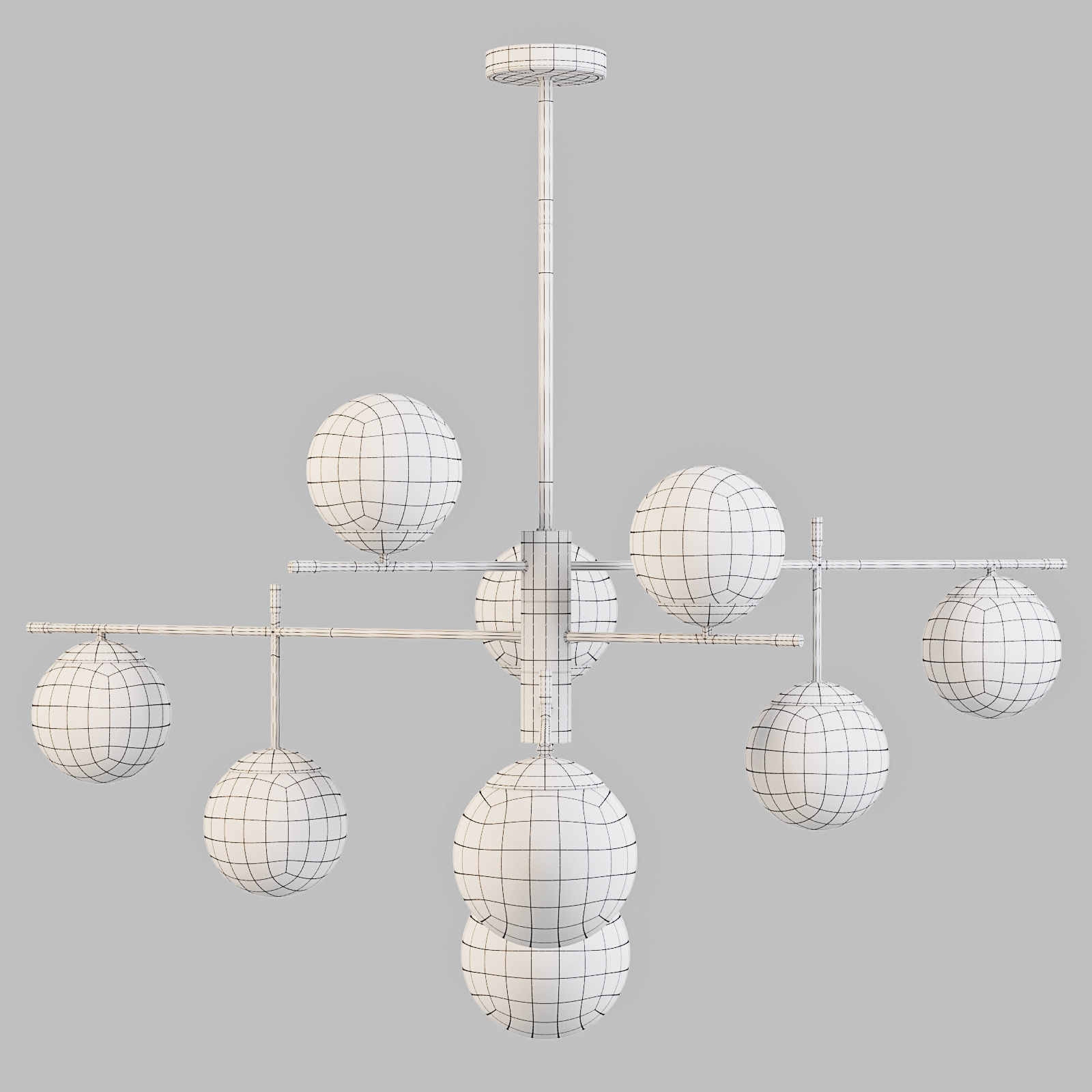 Maytoni Nostalgia MOD048PL-09G - Pendant Lamp 3D model_1