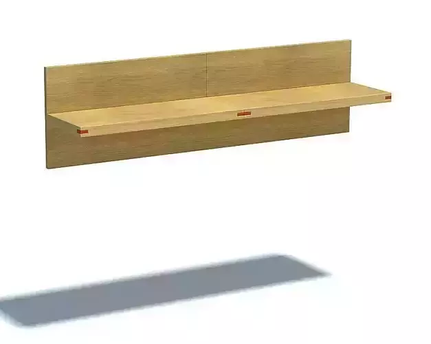 Wooden Wall Shelf 3D model