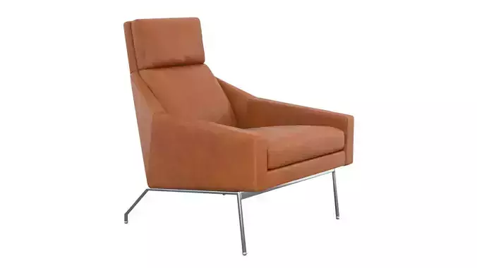 Austin Leather Armchair Low-poly 3D model