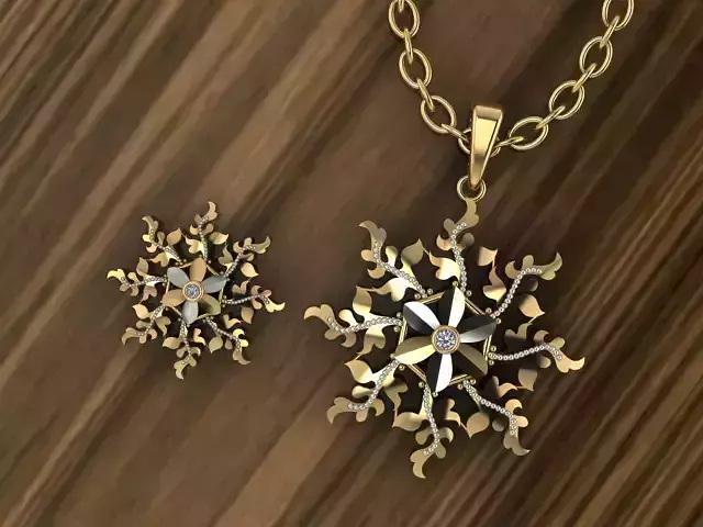 Plain Gold Locket set