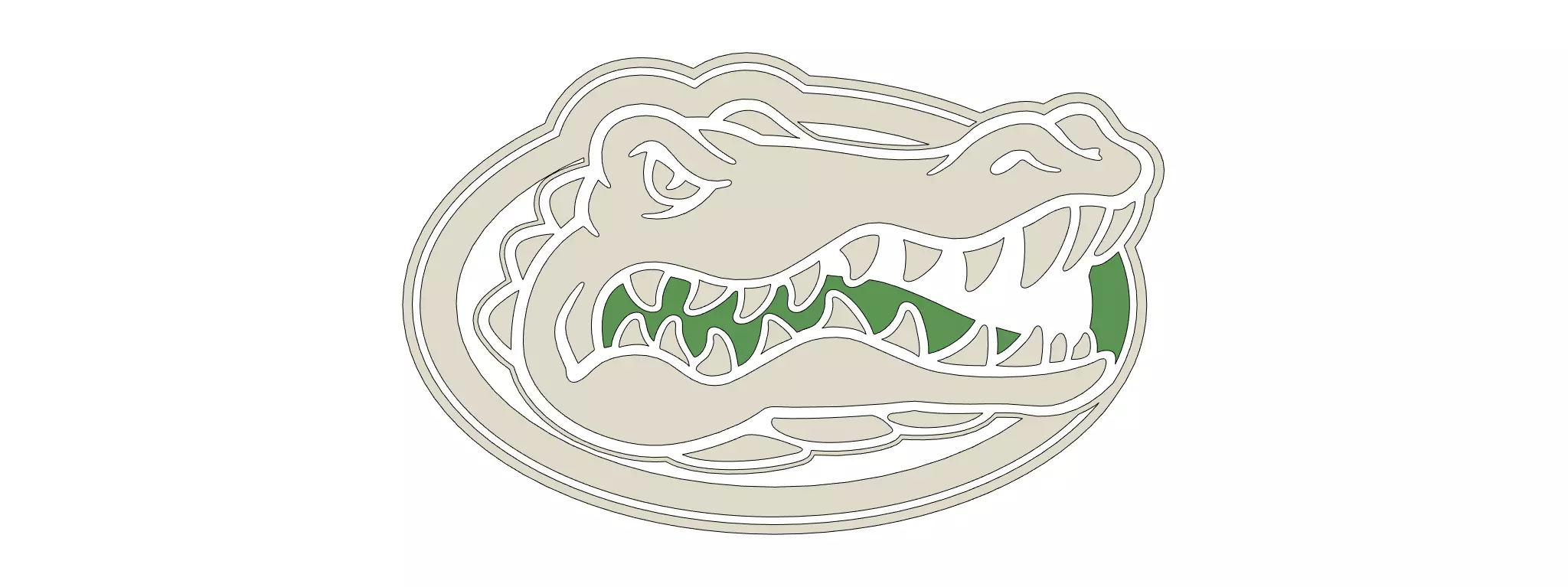 gators wall logo Free 3D model_0