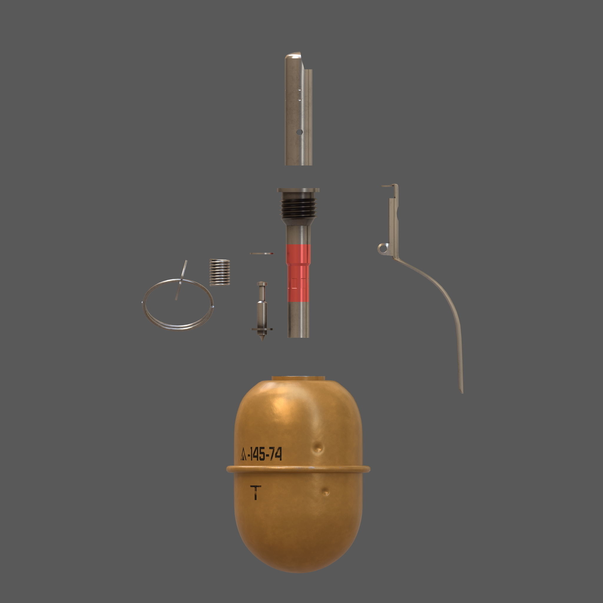 RGD-5 grenade Low-poly 3D model_12