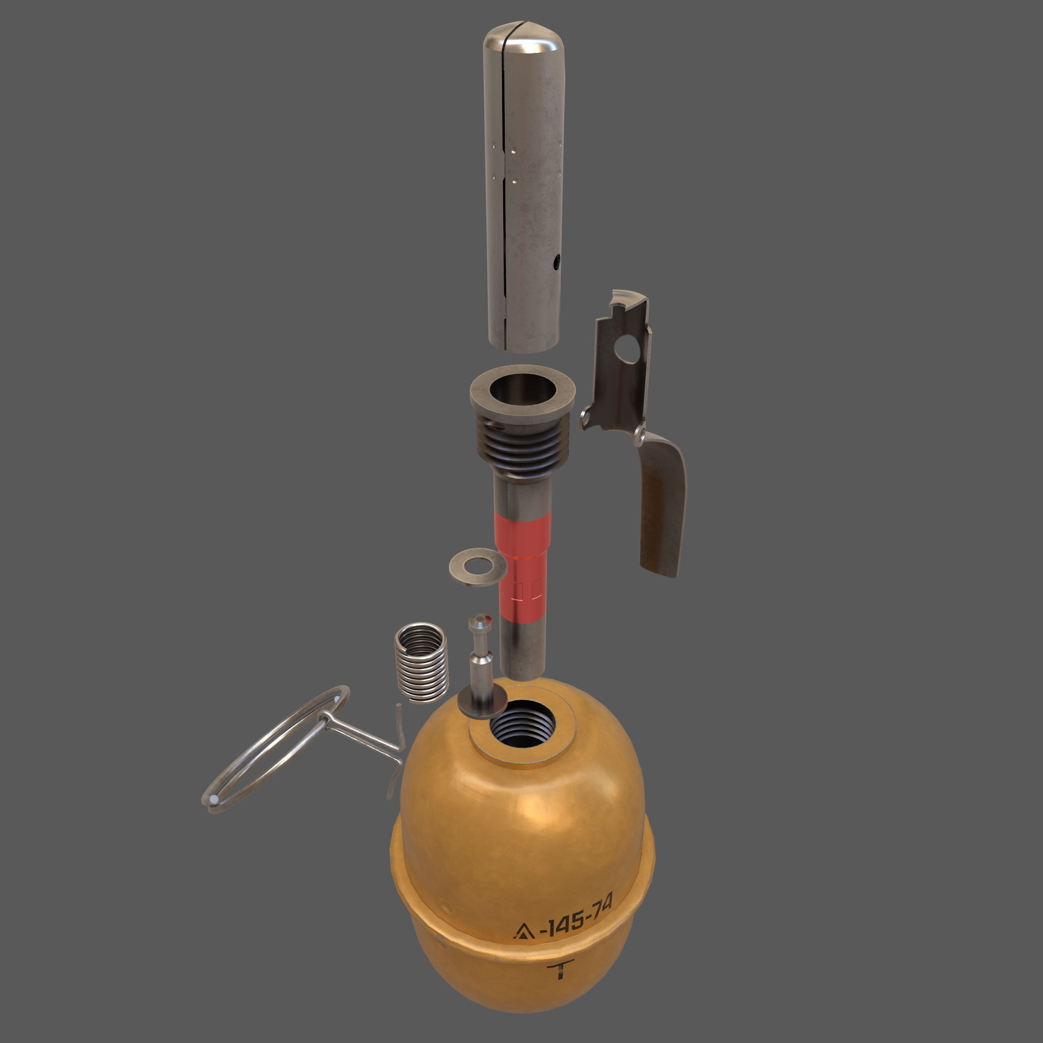 RGD-5 grenade Low-poly 3D model_11
