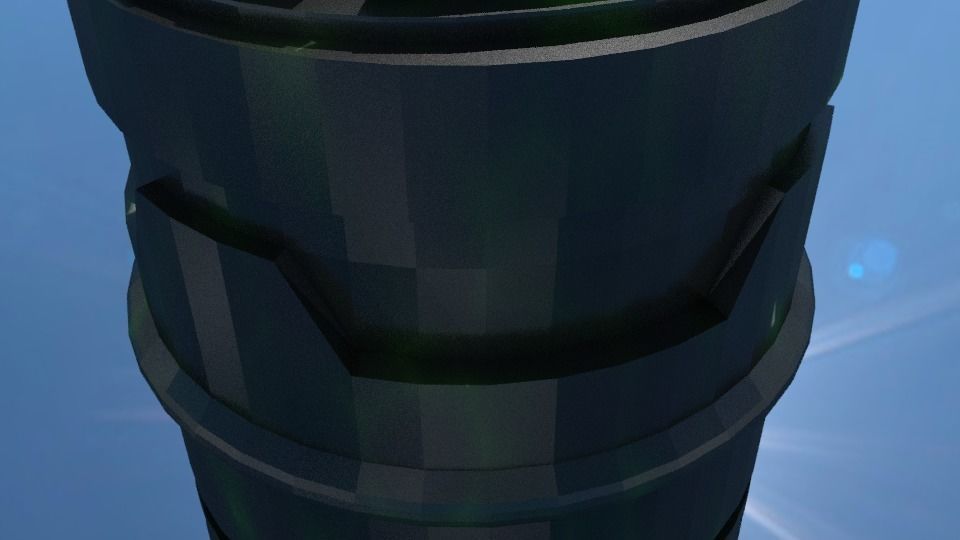 Grenade Low-Poly light bulb in sky Low-poly 3D model_3