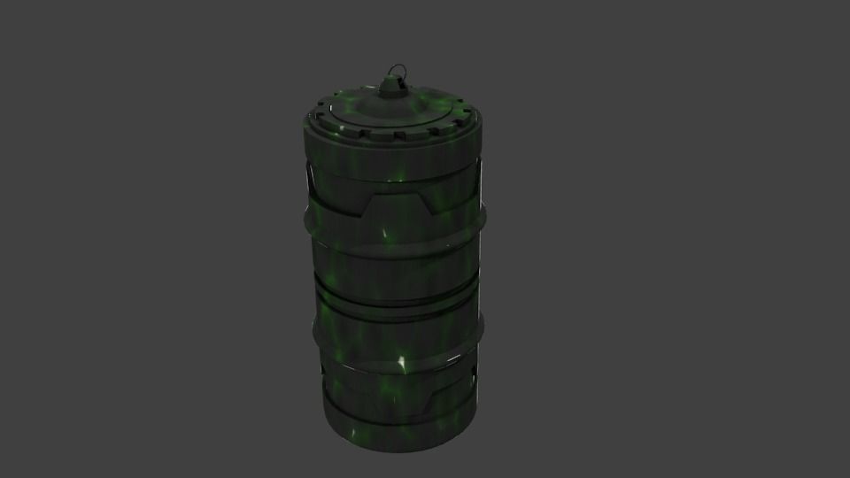 Grenade Low-Poly light bulb in sky Low-poly 3D model_6