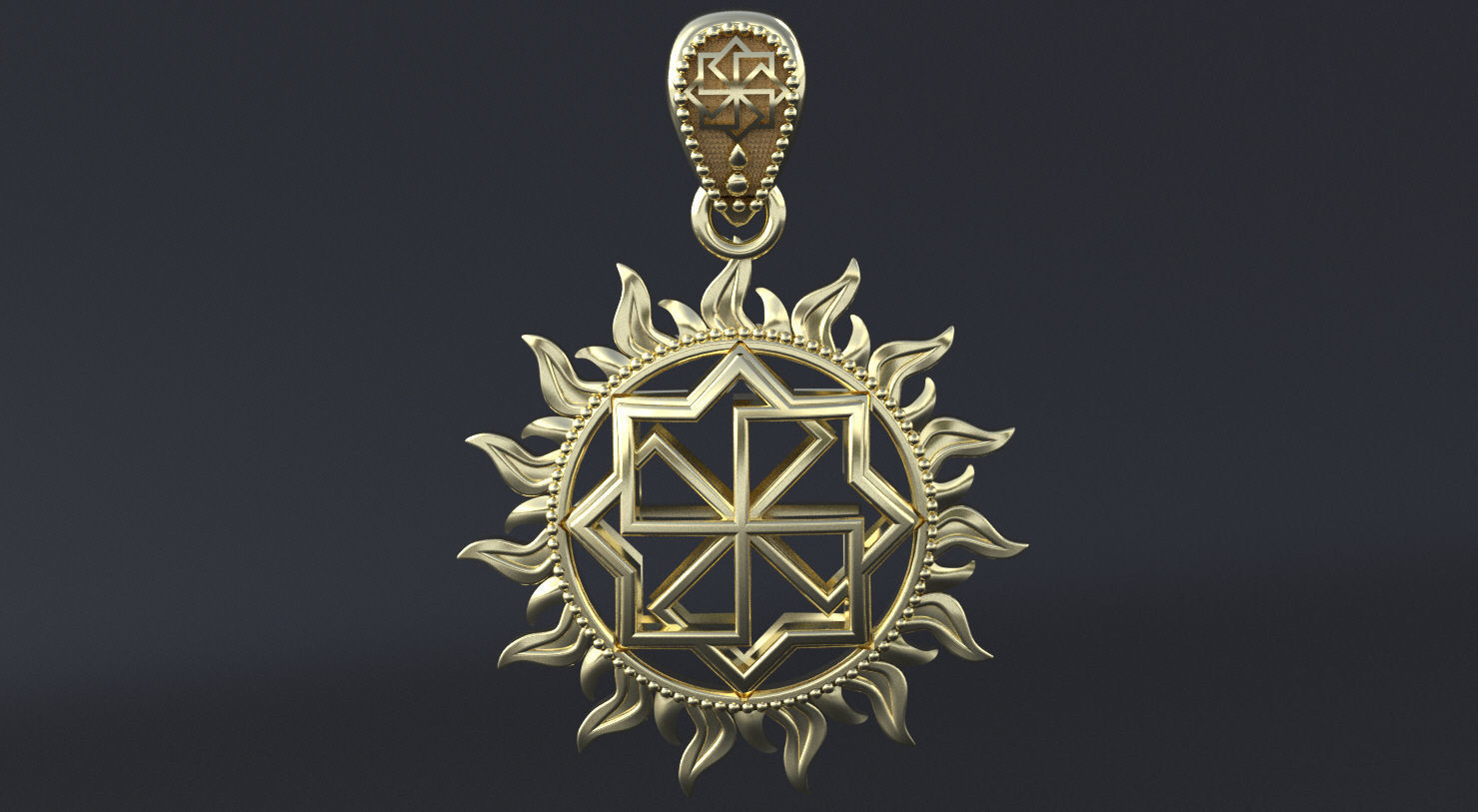 Ancient slavic  symbol solar 3D print or CNC model  3D print model_6