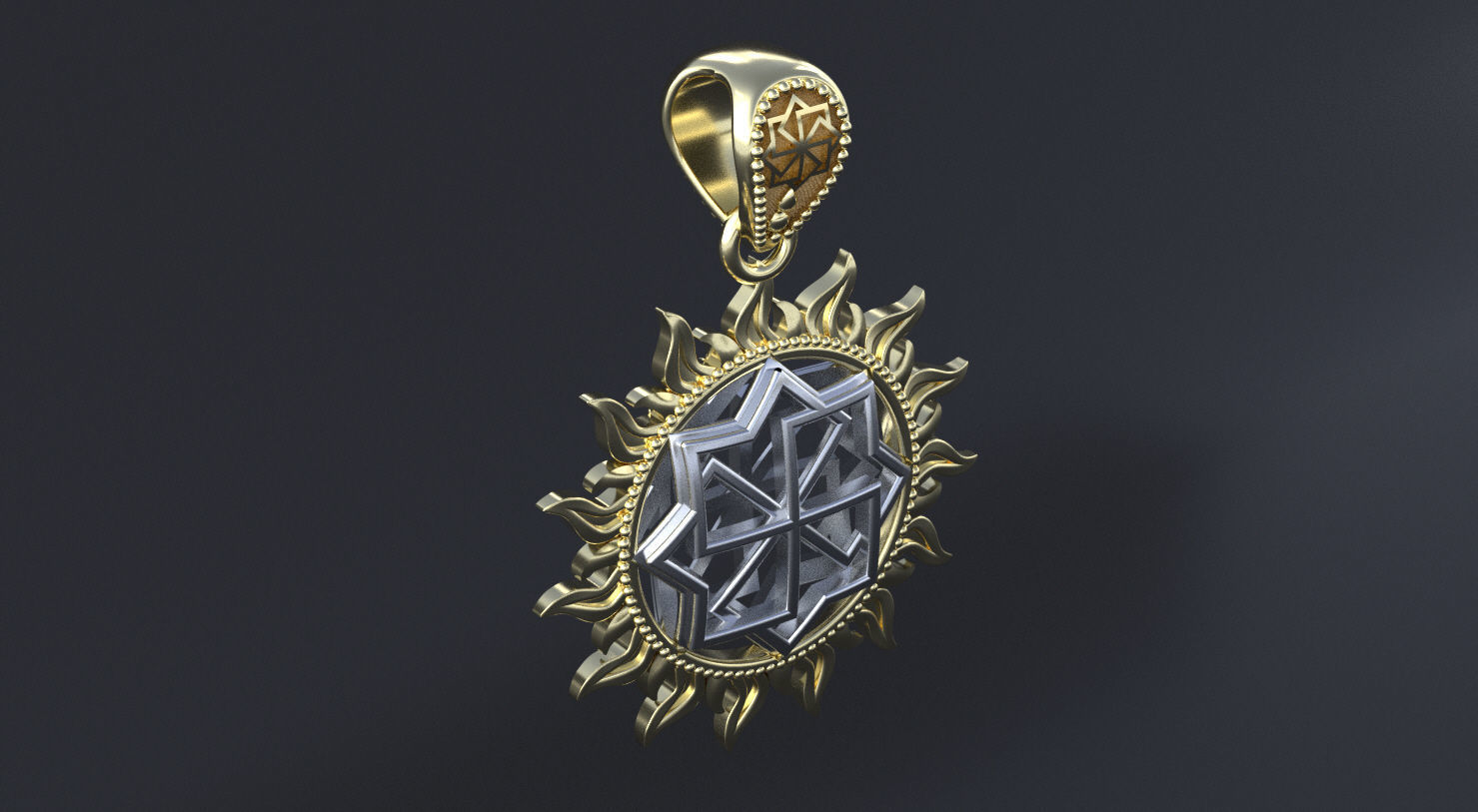 Ancient slavic  symbol solar 3D print or CNC model  3D print model_9