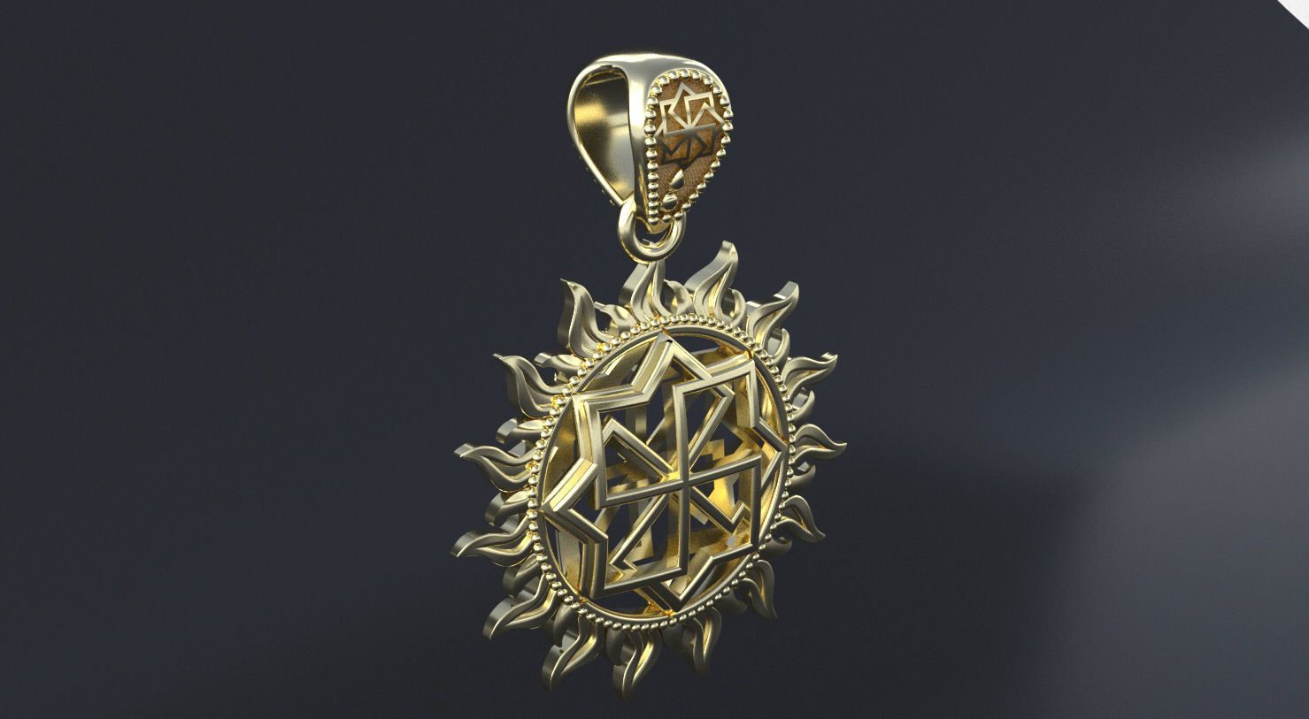 Ancient slavic  symbol solar 3D print or CNC model  3D print model_8