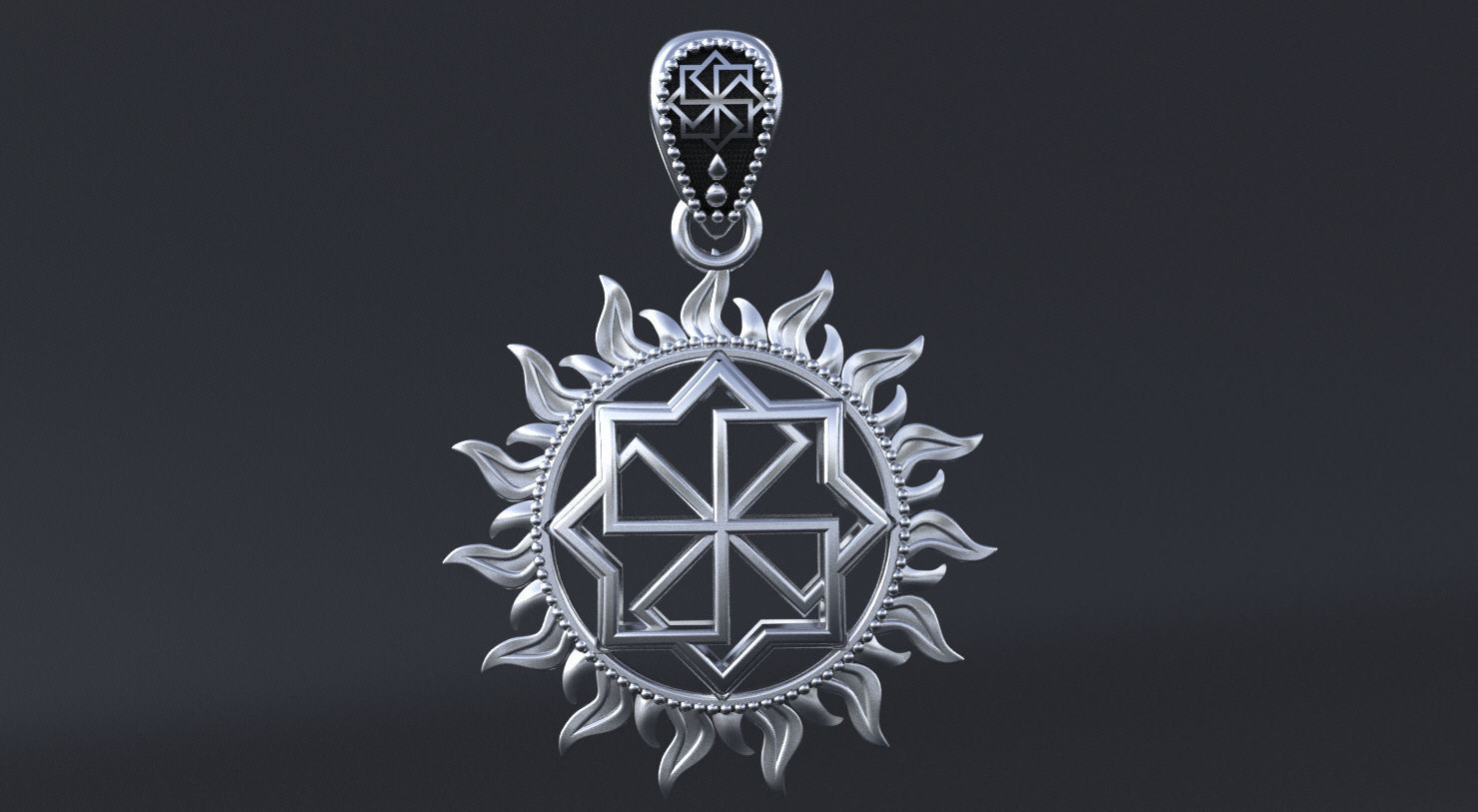 Ancient slavic  symbol solar 3D print or CNC model  3D print model_2