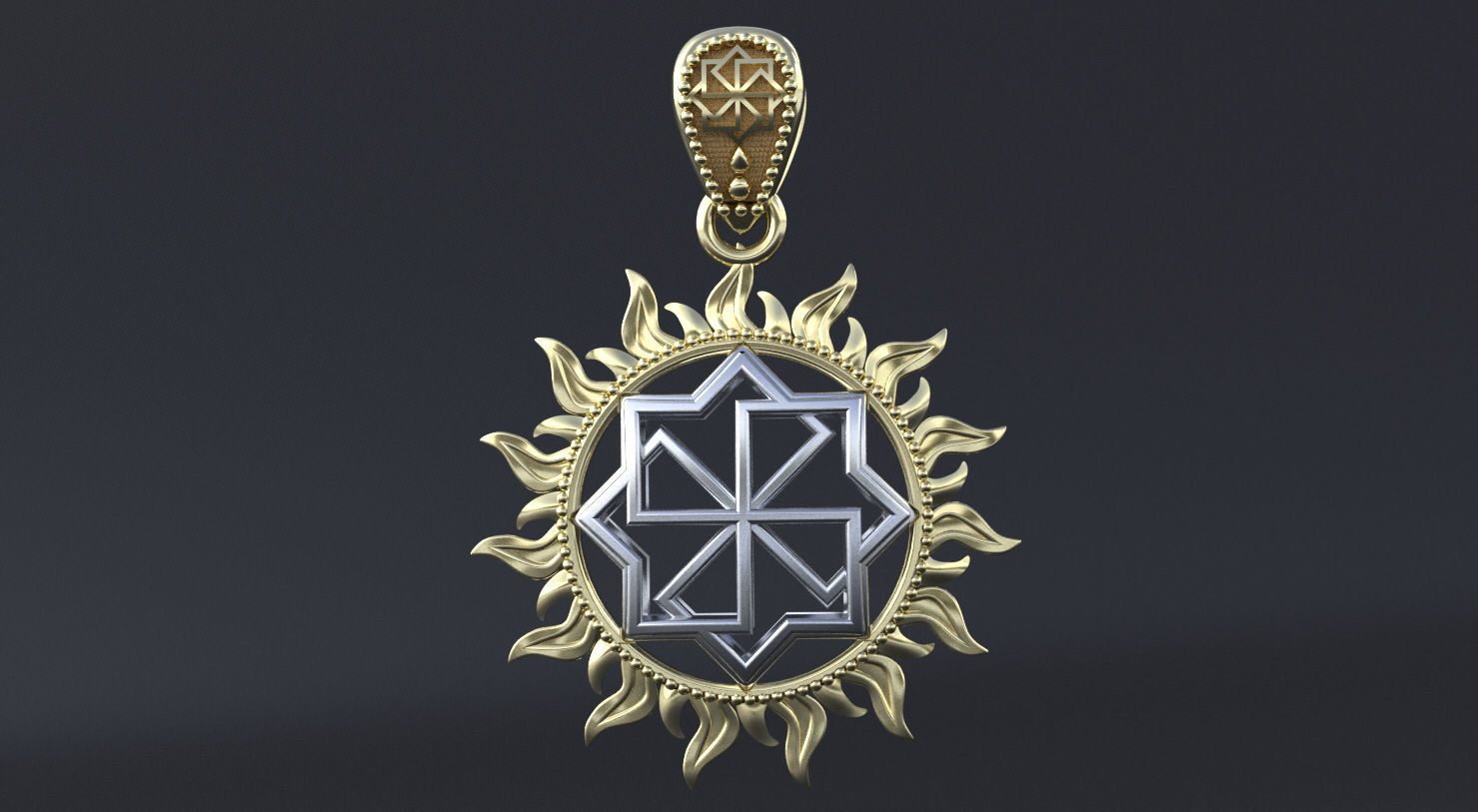 Ancient slavic  symbol solar 3D print or CNC model  3D print model_10