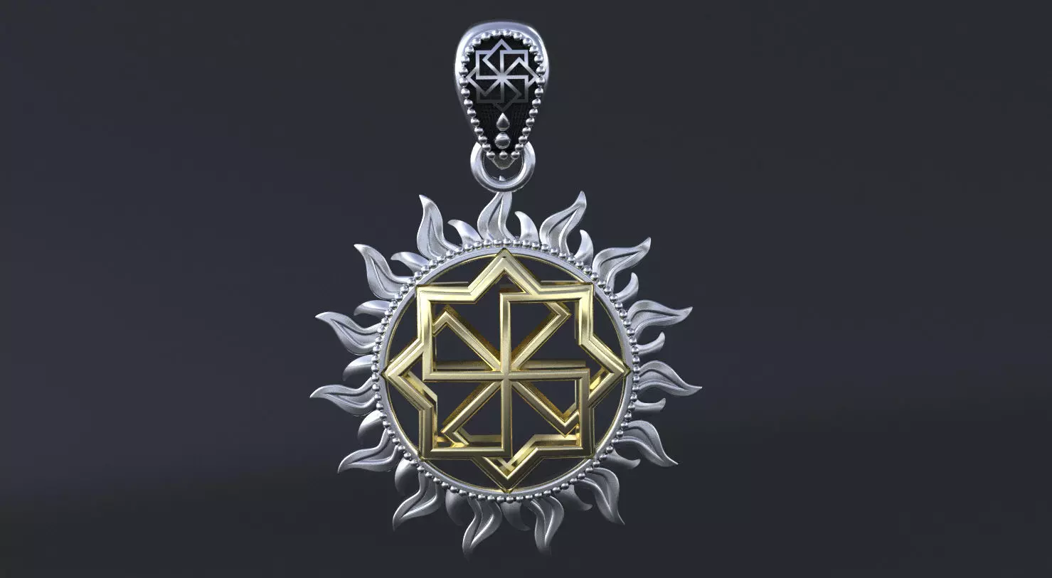 Ancient slavic  symbol solar 3D print or CNC model  3D print model_0