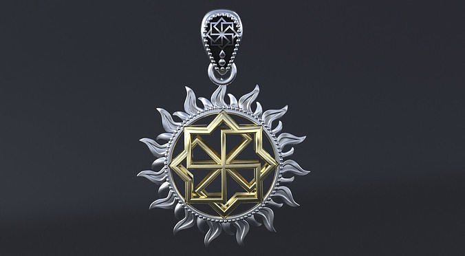 Ancient slavic  symbol solar 3D print or CNC model  3D print model