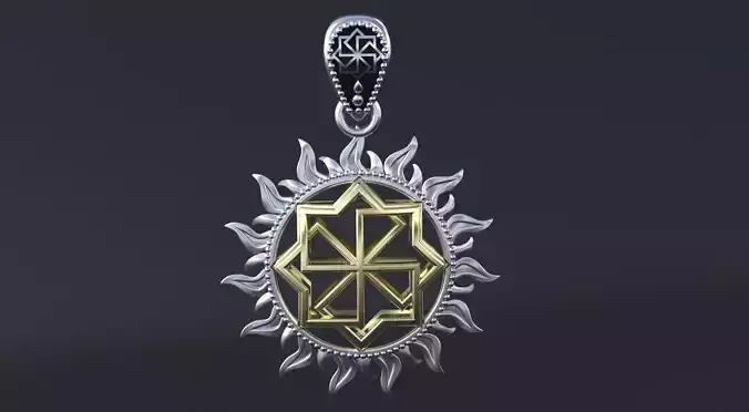 Ancient slavic  symbol solar 3D print or CNC model  3D print model