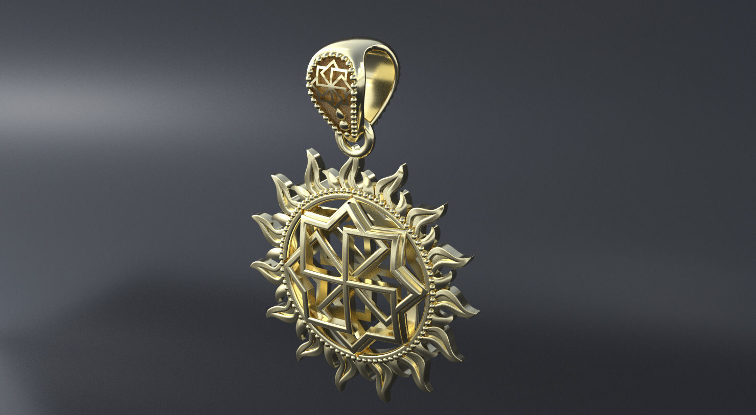 Ancient slavic  symbol solar 3D print or CNC model  3D print model_7