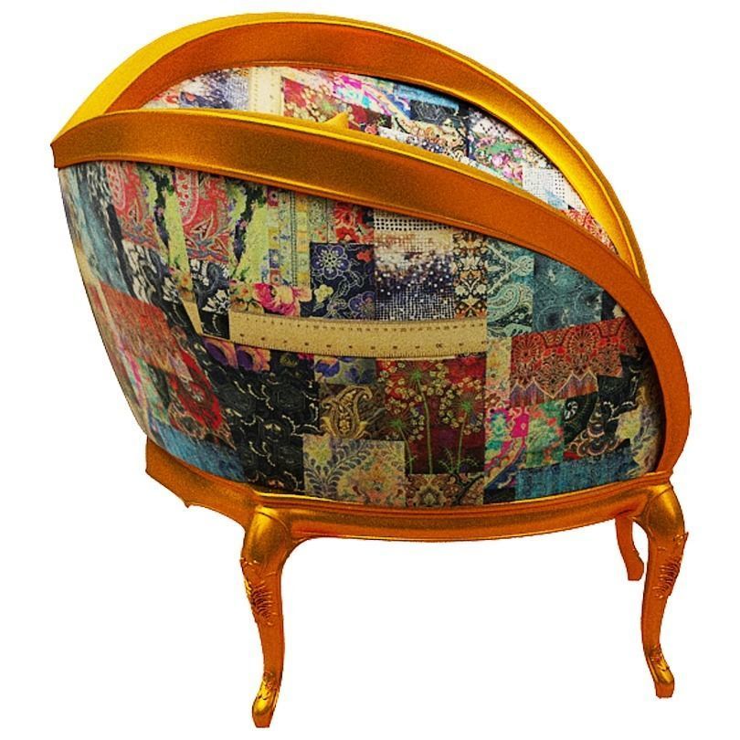 Classical sofa set Low-poly 3D model_17