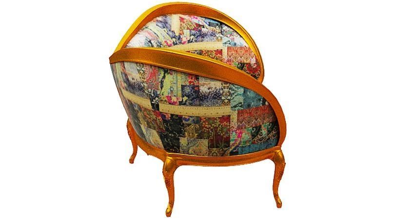 Classical sofa set Low-poly 3D model_15