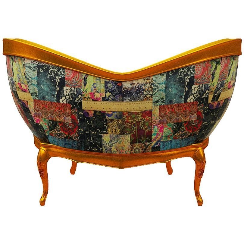 Classical sofa set Low-poly 3D model_23