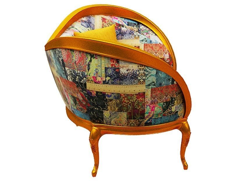 Classical sofa set Low-poly 3D model_16