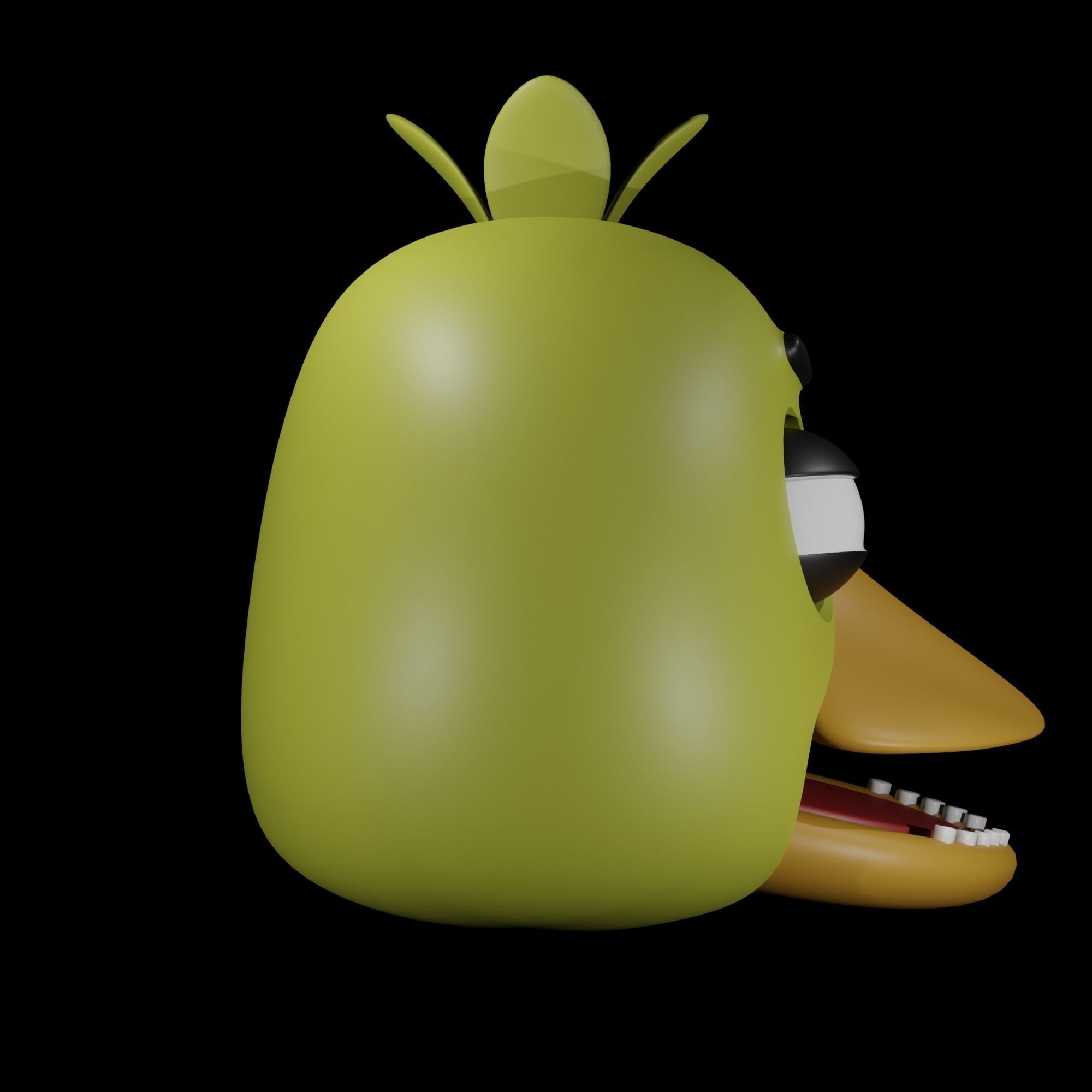 Chica Head 3D print model_2