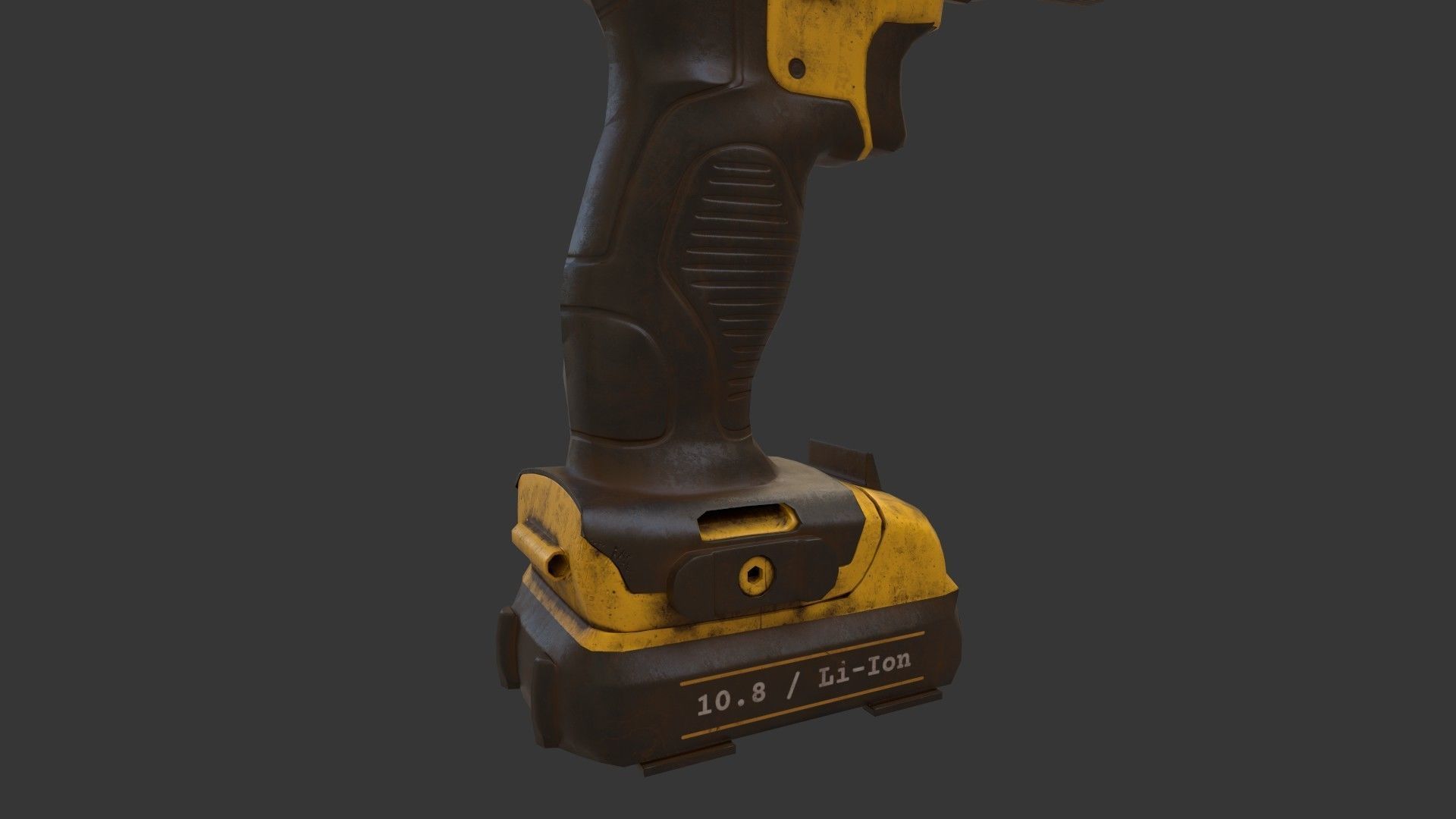 Dewalt Screwdriver Low-poly 3D model_5