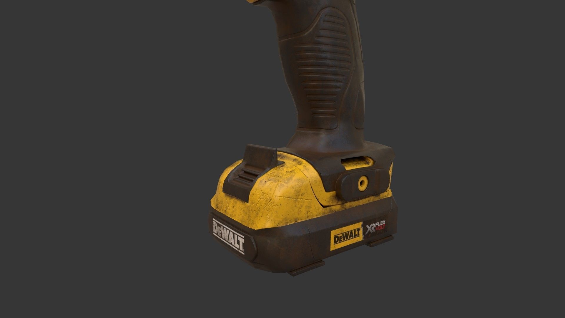 Dewalt Screwdriver Low-poly 3D model_4