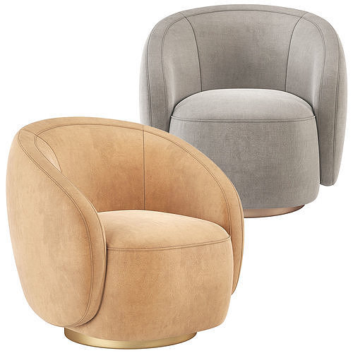 Kelly Wearstler Wetherly Swivel 3D model 2