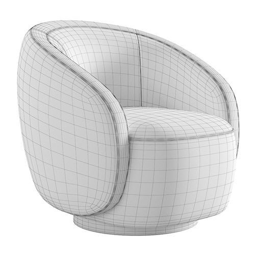 Kelly Wearstler Wetherly Swivel 3D model 7